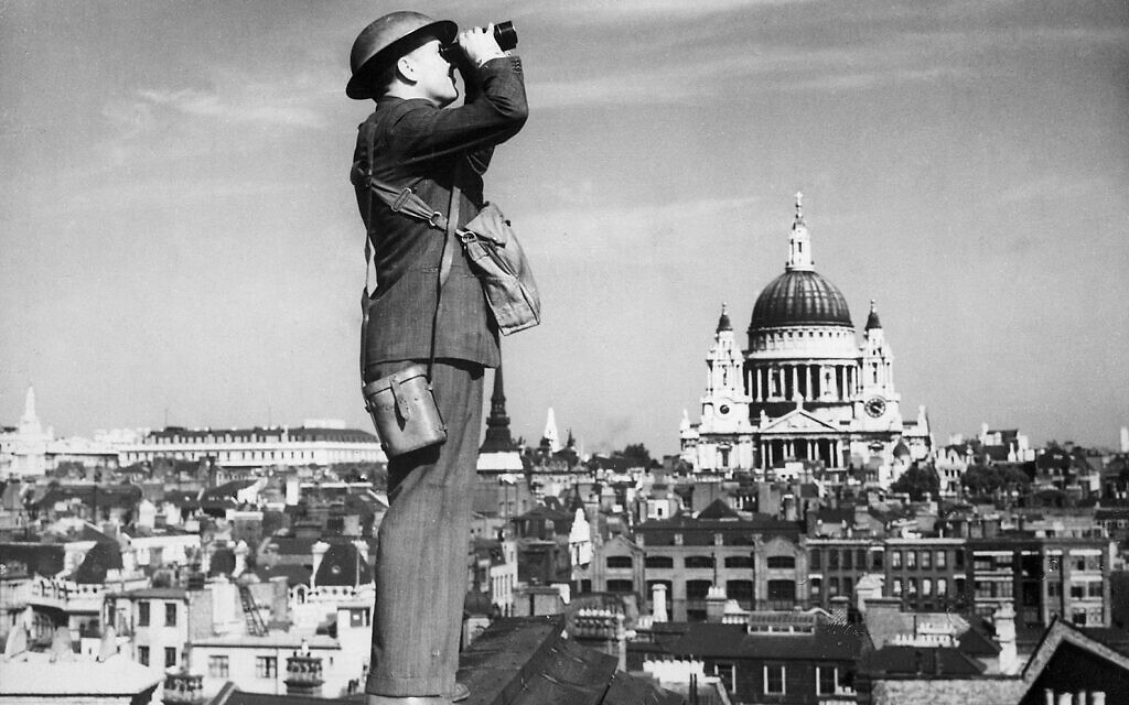 Illustrative: An air observer keeps watch during the Battle of Britain. (Public domain)