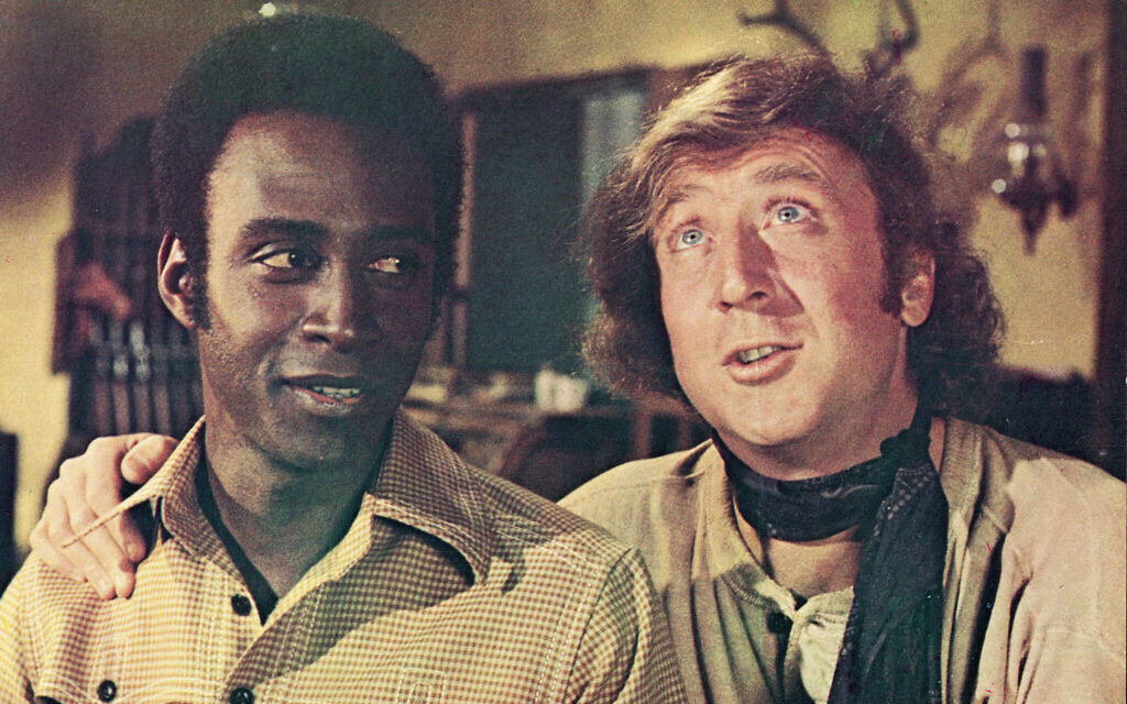 Cleavon Little, left, and Gene Wilder in a still from 'Blazing Saddles,' directed by Mel Brooks in 1974. (Warner Bros./Getty Images/ via JTA)