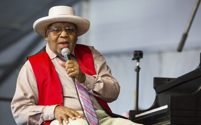 This April 28, 2019, file photo, shows Ellis Marsalis during the New Orleans Jazz & Heritage Festival in New Orleans. New Orleans Mayor LaToya Cantrell announced April 1, 2020, that Marsalis has died. He was 85. (AP Photo/Sophia Germer, File)