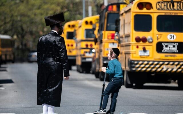 Illustrative: A Jewish area of Williamsburg, Brooklyn, New York City, on April 24, 2019. (Johannes Eisele/AFP via Getty Images)