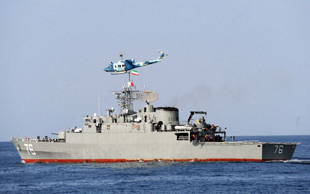Iran's Jamaran frigate (Wikimedia commons)