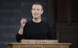 Facebook CEO Mark Zuckerberg speaks at Georgetown University in Washington on Oct. 17, 2019. (AP/Nick Wass)