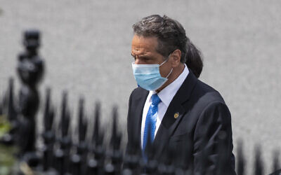 New York Gov. Andrew Cuomo walks towards the West Wing as he arrives at the White House for a meeting with US President Donald Trump, May 27, 2020, in Washington. (Manuel Balce Ceneta/AP)