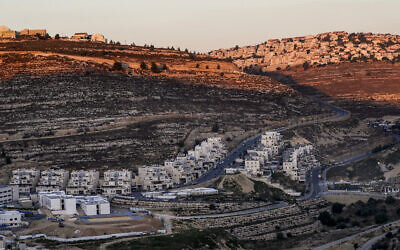 The settlement of Givat Ze'ev in the West Bank, June 25, 2020. (Ahmad Gharabli/AFP)