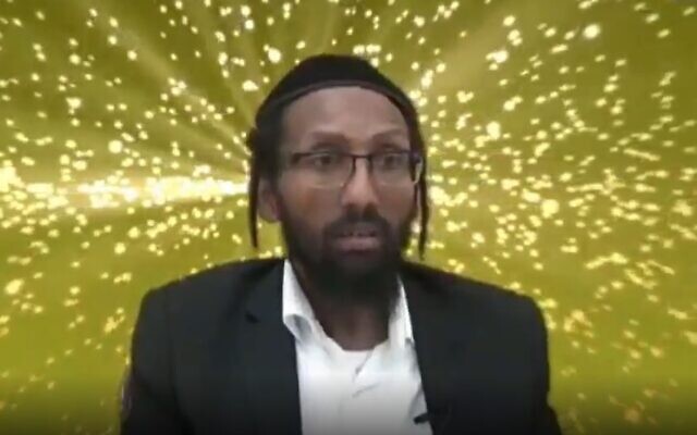 Rabbi Baruch Gazahay in a recorded lecture posted to YouTube. (Screenshot: YouTube)