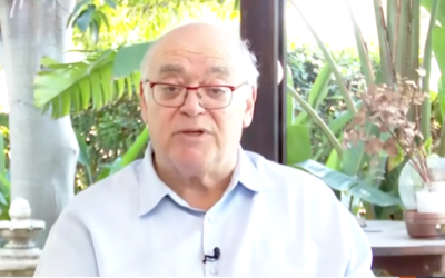 Ben Gurion University’s Dov Schwartz is interview by Channel 12 on July 19, 2020. (Screen capture/ YouTube)
