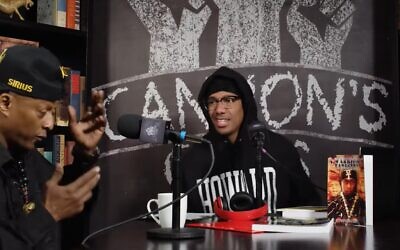 Nick Cannon (R) and Richard ‘Professor Griff’ Griffin, the former Public Enemy member, talk during an episode of ‘Cannon’s Class’ released July 2020 (Screen grab/YouTube)