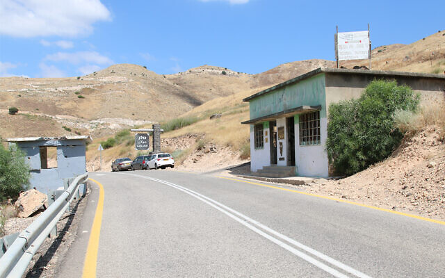 A former Syrian check point in northern Israel that today displays Eli Cohen memorabilia. (Shmuel Bar-Am)