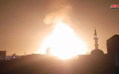 An explosion at a gas pipeline in Syria that led to a nationwide blackout on Monday August 24 (SANA)