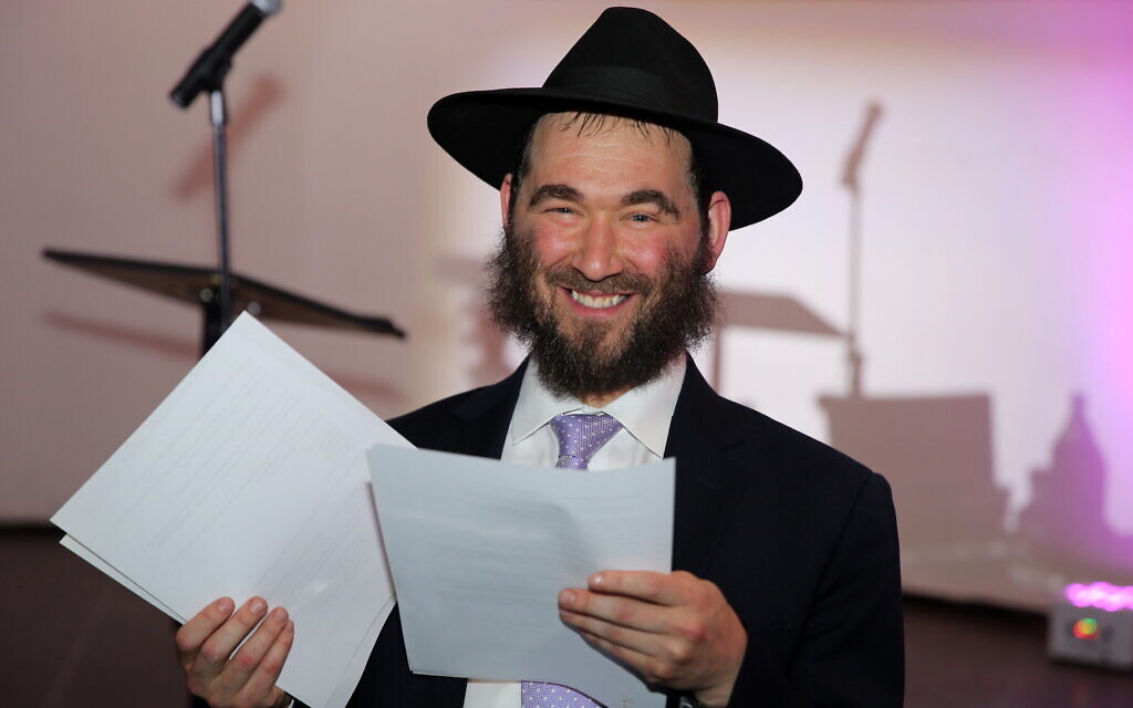 Rabbi Yehuda Yudi Dukes, the longtime director of JNet, a worldwide Chabad educational program, has been among the longest hospitalized COVID-19 patients. (Itzik Roitman /Merkos302/ Courtesy of JNet via JTA)