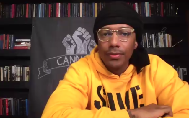 Nick Cannon speaks during a Zoom conversation organized by the American Jewish Committee on August 10, 2020. (Screen capture/Zoom)