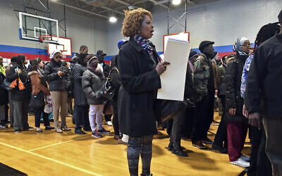 Illustrative: Voters line up inside a polling site to cast their ballots, November 8, 2016, in the Flatbush section of Brooklyn in New York (AP Photo/Bebeto Matthews)