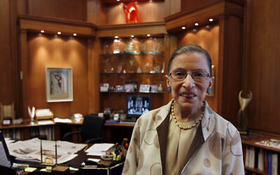 Supreme Court Justice Ruth Bader Ginsburg is photographed in her chambers in Washington on August 3, 2010. (AP Photo/Alex Brandon, File)