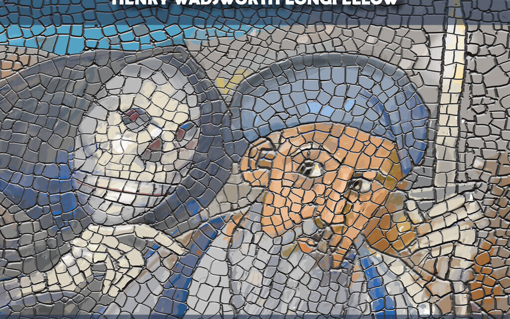 The cover of 'The Legend of Rabbi Ben Levi,' Avi Katz's illustrated work about the Ribal based on Henry Wadsworth Longfellow's 1863 poem (Courtesy Avi Katz)