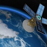 An illustration of a satellite orbiting the earth (Istock photos)