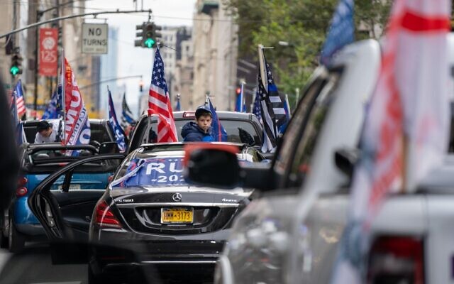 Fights break out, 7 arrested, as 'Jews for Trump' convoy rolls through New  York | The Times of Israel