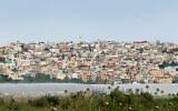 View of the Arab Israeli town of Baqa al-Gharbiye, April 14, 2012. (Moshe Shai/Flash90)