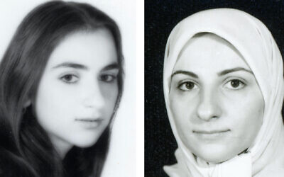 Jacqueline Saper at age 16 in 1977, before the 1979 Iranian Revolution (left), and at age 23 in 1982. (right).