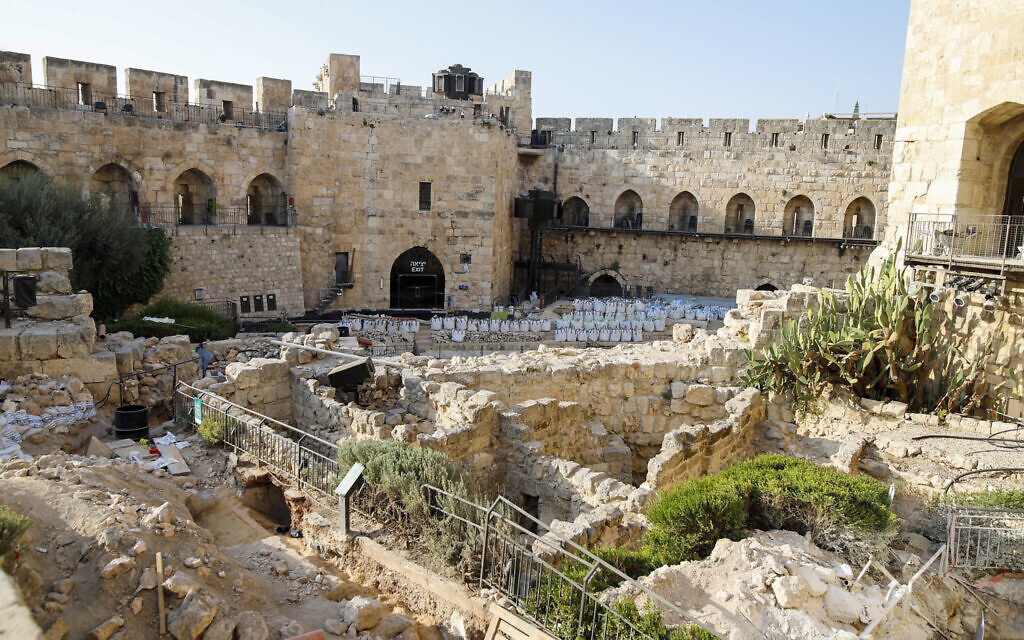 Excavations at Jerusalem's Tower of David Museum, November 2020 (Ricky Rachman)