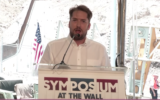 Darren Beattie speaks at the At the Wall Symposium on July 28, 2019. (Screen capture/YouTube)