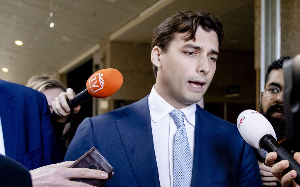 Dutch right-wing politician resigns in wake of party's anti-Semitism  scandal | The Times of Israel