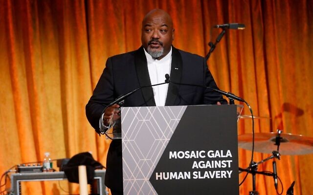 Darrell Blocker attends the Mosaic Federation Gala Against Human Slavery at Cipriani 42nd Street in New York City on Sept. 10, 2019. (Taylor Hill/Getty Images for Mosaic Federation via JTA)