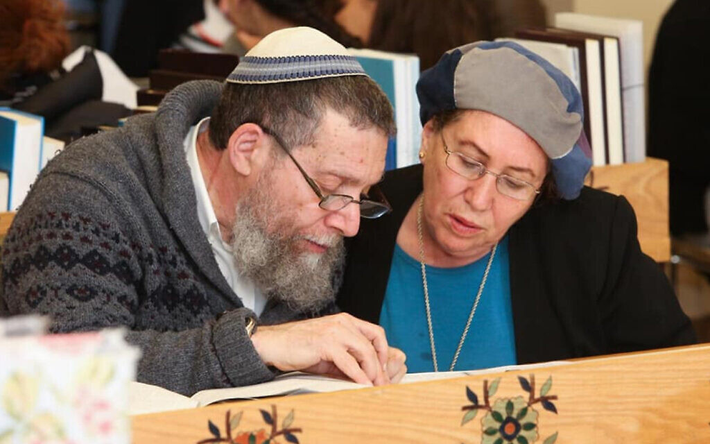 Rabbi Yehuda Herzl Henkin, left, and his wife, Chana, started a groundbreaking program for Orthodox women to answer questions of Jewish law. (Courtesy of Nishmat/ via JTA)