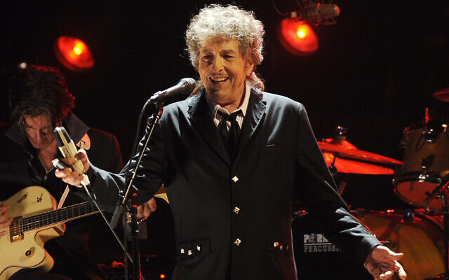 At a Bob Dylan performance in Los Angeles, January 12, 2012 -- the singer is the subject of a book about his spiritual wisdom, 'About Man & God & Law' by Stephen Daniel Arnoff (AP Photo/Chris Pizzello, File)