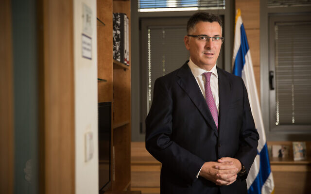 Gideon Sa'ar at his office at the Knesset on November 27, 2019. (Yonatan Sindel/Flash90)