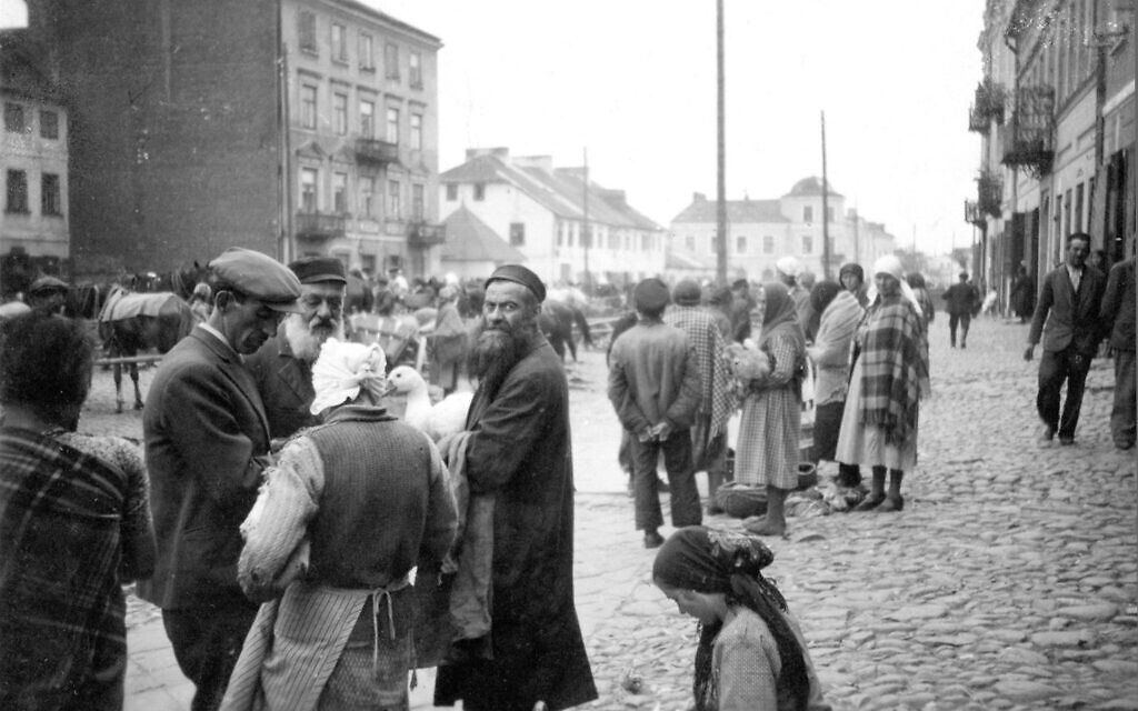 Farmers market on Wałowa Street in the heart of the Jewish neighborhood before World War II. In the spring of 1941, the street became a main artery of the large Radom ghetto. (Courtesy Chris Webb)