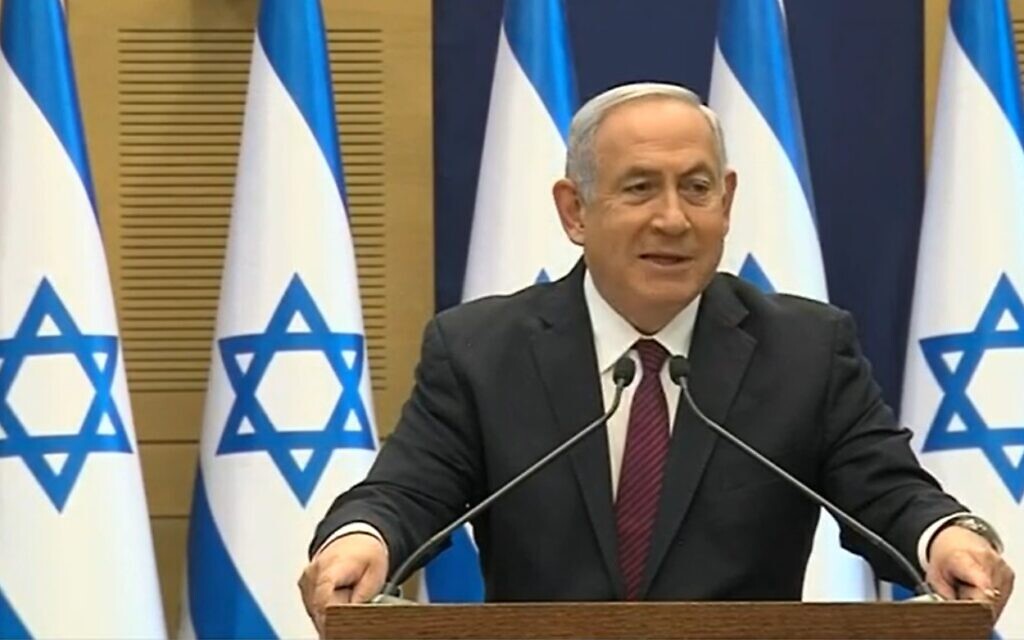 Prime Minister Benjamin Netanyahu speaking to the press on December 2, 2020. (screen capture: Channel 12)