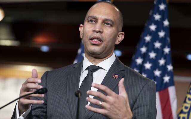 House Democratic Caucus Chair Hakeem Jeffries, D-N.Y., talks to reporters at the Capitol in Washington, Tuesday, Nov. 17, 2020. (AP Photo/J. Scott Applewhite)