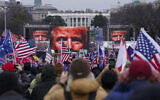 Supporters of then US president Donald Trump in Washington, January 6, 2021. (John Minchillo/AP)