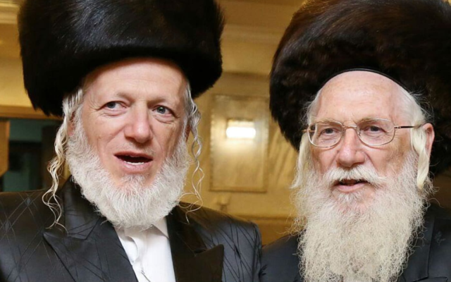 Yehuda Meshi-Zahav (L) with his father Menahem Meshi-Zahav (R), in an undated photo. (Courtesy: ZAKA spokesperson)