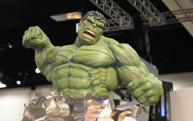 An Incredible Hulk model in the exhibit hall during the fourth day of the Comic-Con International 2011 convention held in San Diego, July 24, 2011. (AP Photo/Denis Poroy)