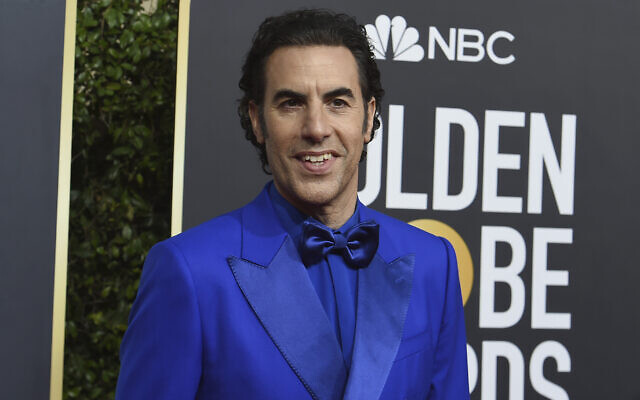 Sacha Baron Cohen arrives at the 77th annual Golden Globe Awards at the Beverly Hilton Hotel on January 5, 2020, in Beverly Hills, California. (Photo by Jordan Strauss/Invision/AP)