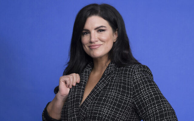 Gina Carano poses at the Disney + launch event promoting 'The Mandalorian' at the London West Hollywood hotel in West Hollywood, Calif., Oct. 19. 2019 (Mark Von Holden/Invision/AP)