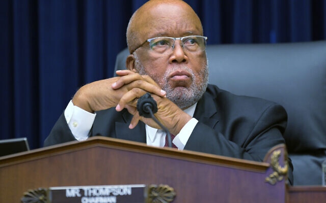 In this September 17, 2020 file photo, Committee Chairman Rep. Bennie Thompson, D-Miss., speaks during a House Committee on Homeland Security hearing on 'worldwide threats to the homeland,' on Capitol Hill, in Washington. (John McDonnell/The Washington Post via AP, Pool)
