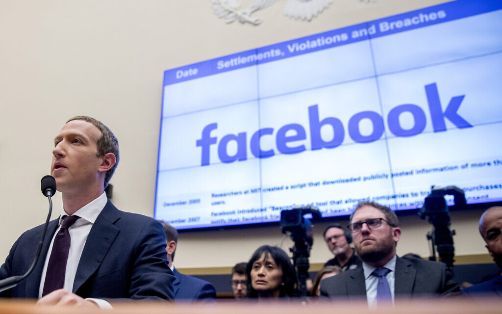 In this October 23, 2019 file photo, Facebook CEO Mark Zuckerberg testifies before a House Financial Services Committee hearing on Capitol Hill, in Washington, DC. (AP/Andrew Harnik)