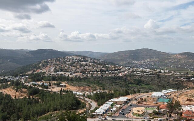 View of the Jewish settlement of Eli, in the West Bank, on January 17, 2021. (Sraya Diamant/Flash90)