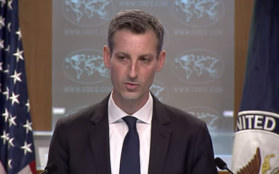 US State Department Spokesman Ned Price speaks at a press briefing on February 2, 2021. (Screen capture/YouTube)