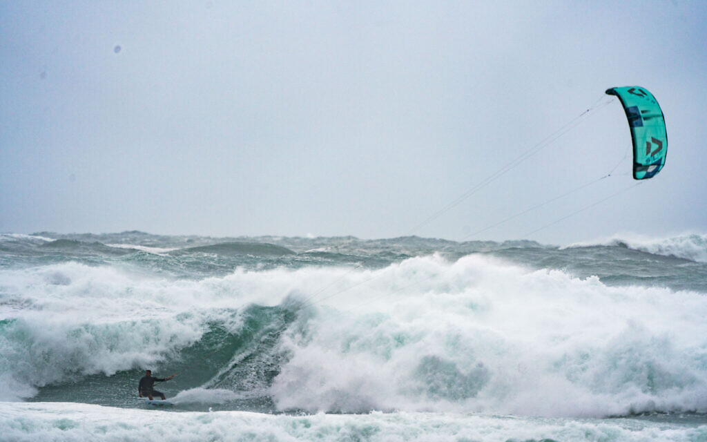 Israeli surfers fight for survival in stormy extreme water-sports competition