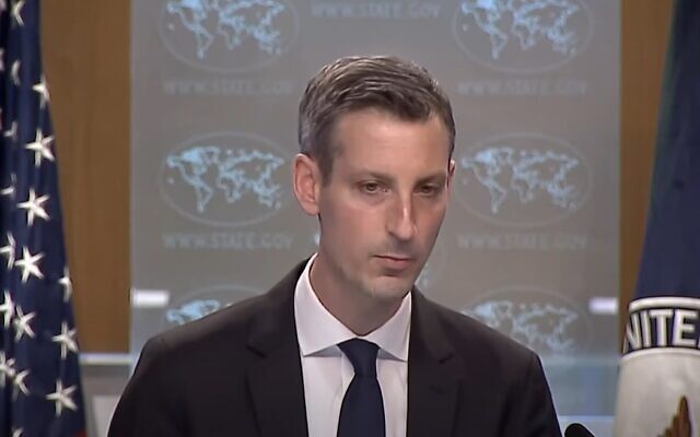 US State Department spokesman Ned Price holds a press briefing in Washington, February 2, 2021 (video screenshot)