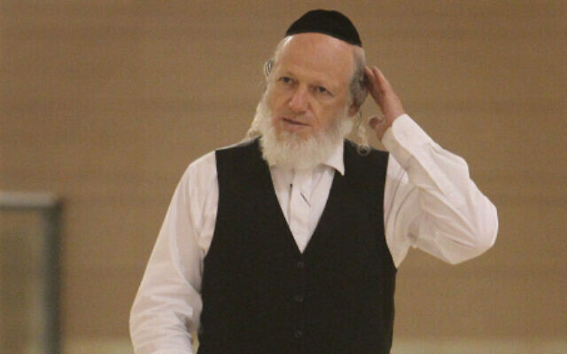File: ZAKA leader Rabbi Yehuda Meshi-Zahav seen walking through the hallways of the Knesset on October 15, 2012 (Miriam Alster/FLASH90)