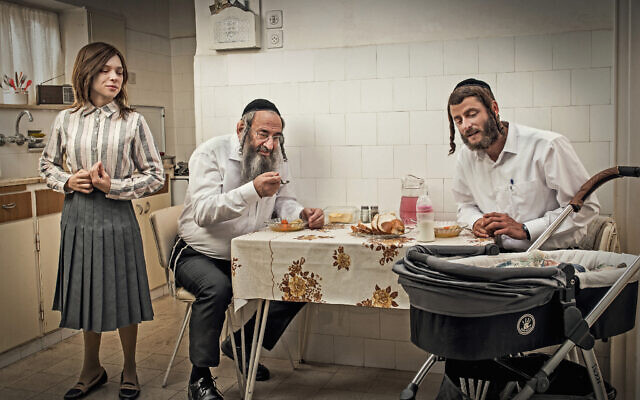 Shira Haas, Dov Glickman and Michael Aloni in the third season of 'Shtisel,' arriving on Netflix on March 25, 2021 (Courtesy Ohad Romano)
