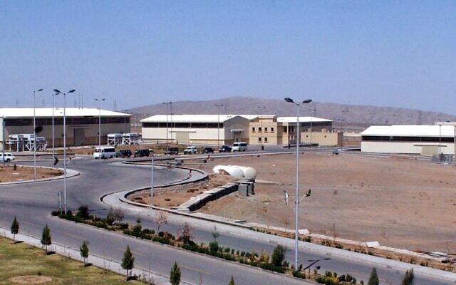 The Natanz uranium enrichment facility buildings are pictured some 200 miles (322 km) south of the capital Tehran, Iran, on March 30, 2005. (AP Photo/Vahid Salemi)