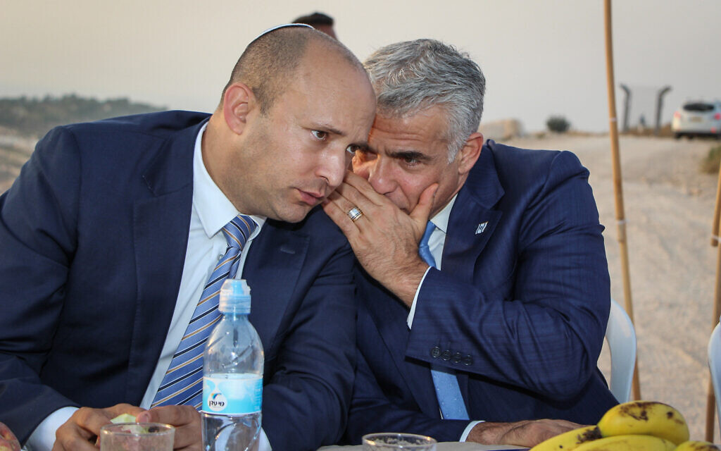 Lapid, Bennett said to reach a breakthrough in the rotation agreement for joint government