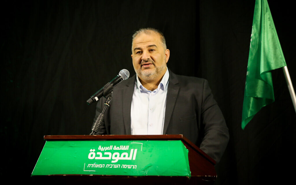 Amid coalition talks, Mansour Abbas said the speech on devotion to Israel weighed
