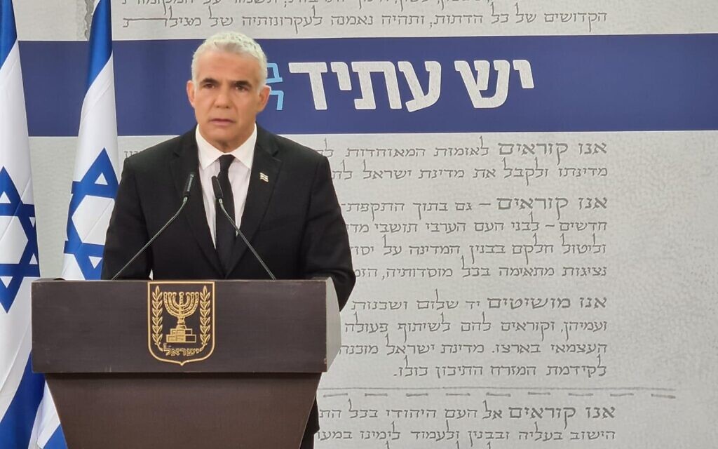 Lapid appeals to the government of ‘Zionists and patriots’, says he expects to receive a mandate