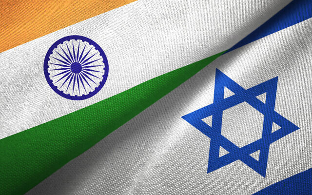 An illustrative image of the Israeli and Indian flags (Oleksii Liskonih; iStock by Getty Images)